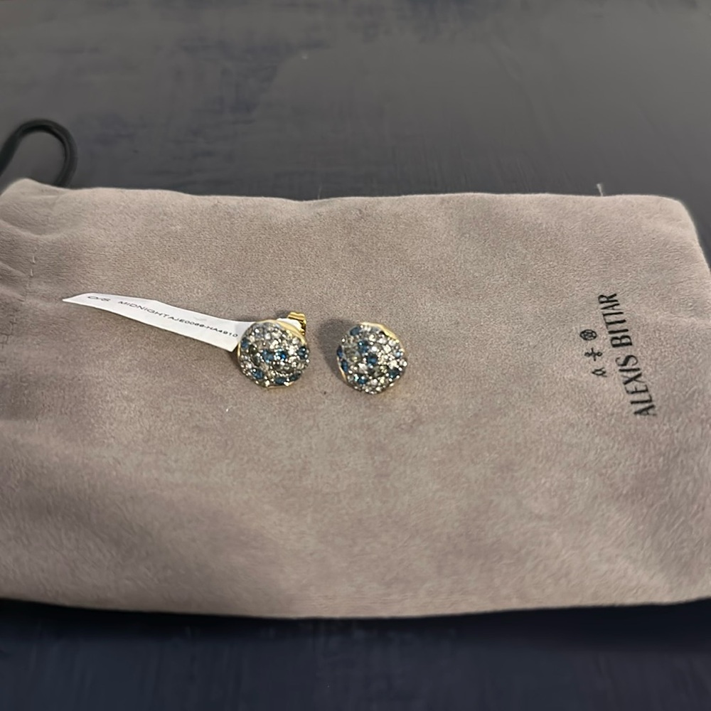 Alexis Bittar Crystal Encrusted Post Earrings NEVER WORN
